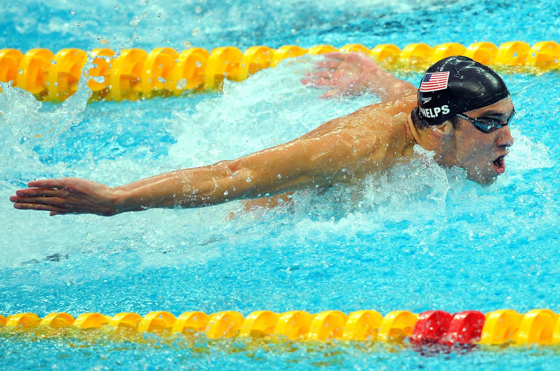 Phelps at the Beijing Olympics (Image Source: Getty)